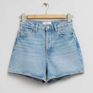 And Other Stories High-Waist Denim Shorts in Light Blue